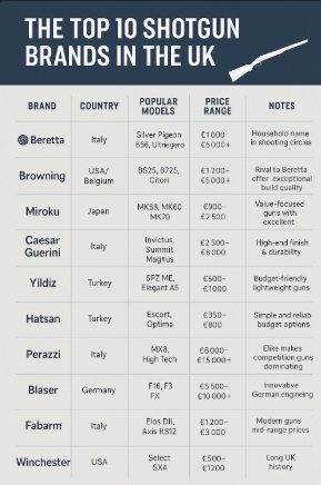 Top 10 Shotgun Brands in the UK (2025 Guide)